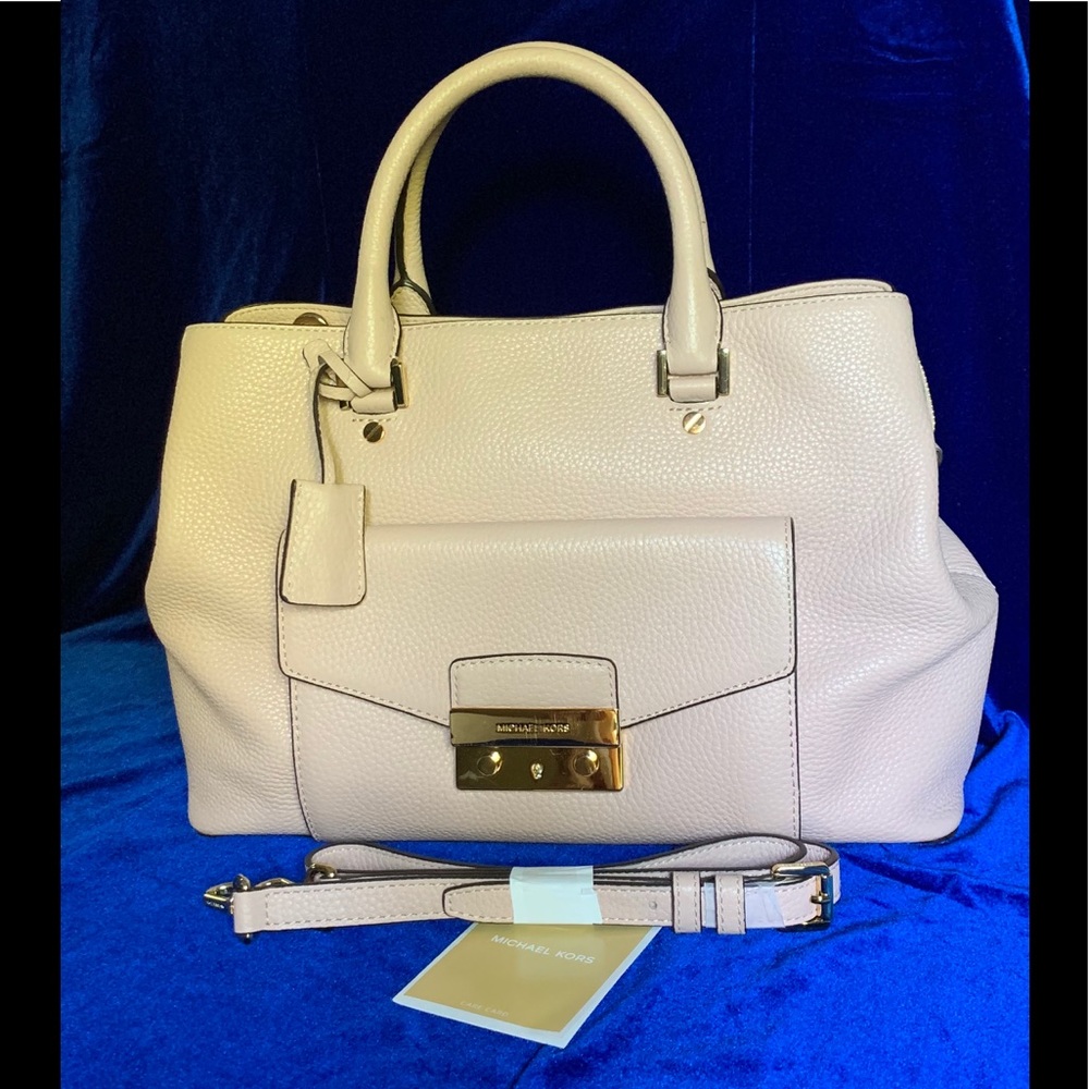 Michael Kors “Haley” Large Leather Satchel